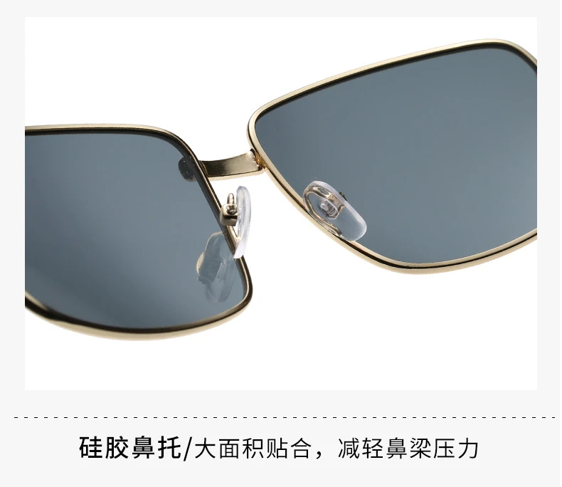 Markendesign Sonnenbrillen für Männer und Frauen Fahrer-Sonnenbrillen Vintage Sonnenbrillen für Herren Quadratische Sonnenbrillen für Damen Metallrahmen – Detail 8