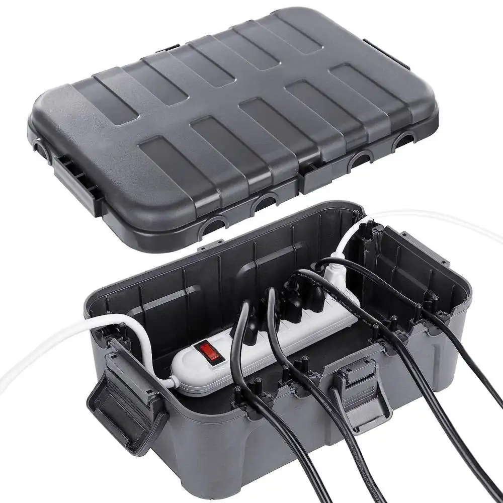 Large Square Electrical Junction Box Weatherproof Outdoor Connection Case Dustproof Industrial Cable Management Protection Box