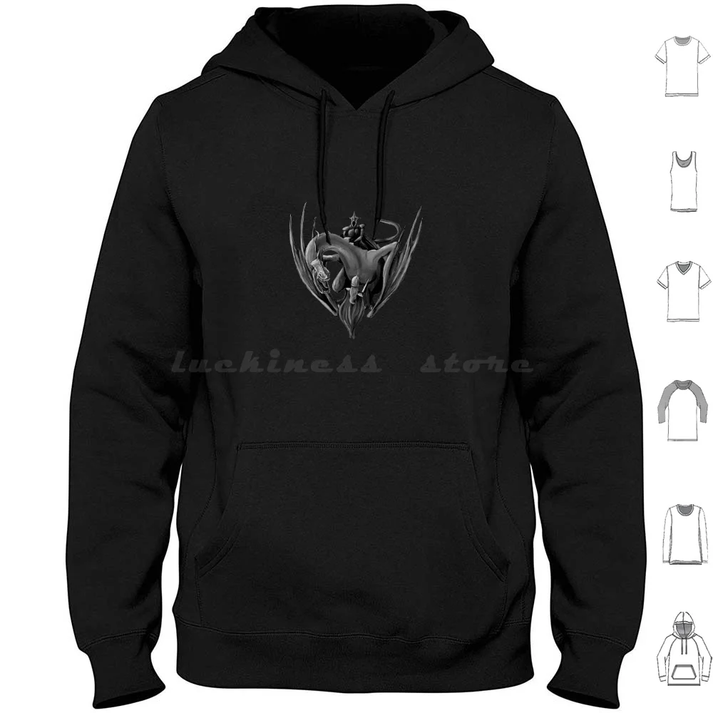 Sudadera con Capucha "No Soy Hombre" de Algodón de Manga Larga Eowyn Dragón Rey Brujo Nazgul Balrog Tierra Media Minus Turith Gondor Mordor Frodo Sam