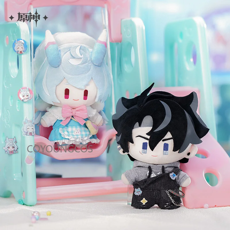 

Official Genshin Impact Teyvat Childhood Doll Set Wriothesley Sigewinne Plush Doll Changeable Outfit PVC Photo Card Collectible