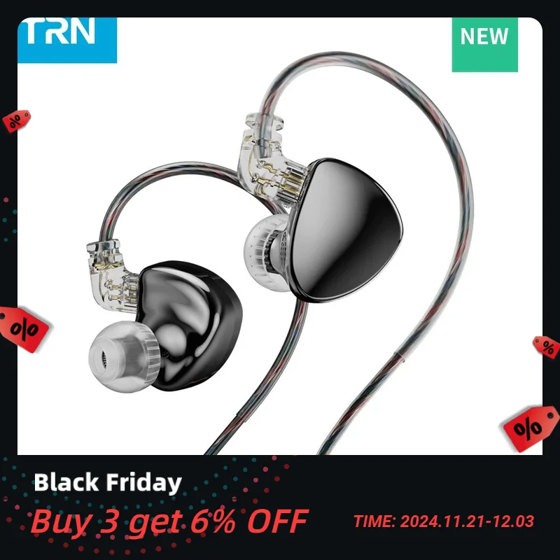 TRN MT5 Earphones  Dual Dynamic Driver In-Ear Monitors Headphones