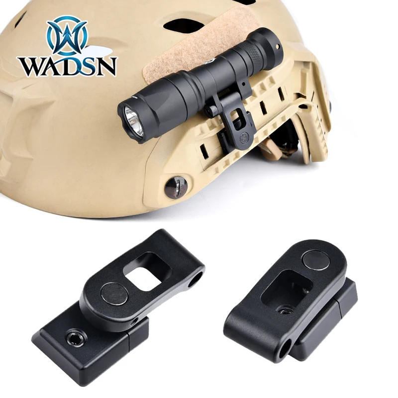 WADSN M340 M640 Flashlight FAST Helmet Lamp Mount Base M-Ax S＆S Preision Tactical Head Light Bracket Accessories Airsoft Hunting