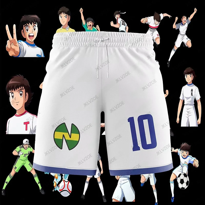 Nuevo Arriavl verano capitán Tsubasa escuela Nansheng oliva y Benji fútbol pantalones cortos de playa Fitness deportes niños/pantalones cortos para adultos