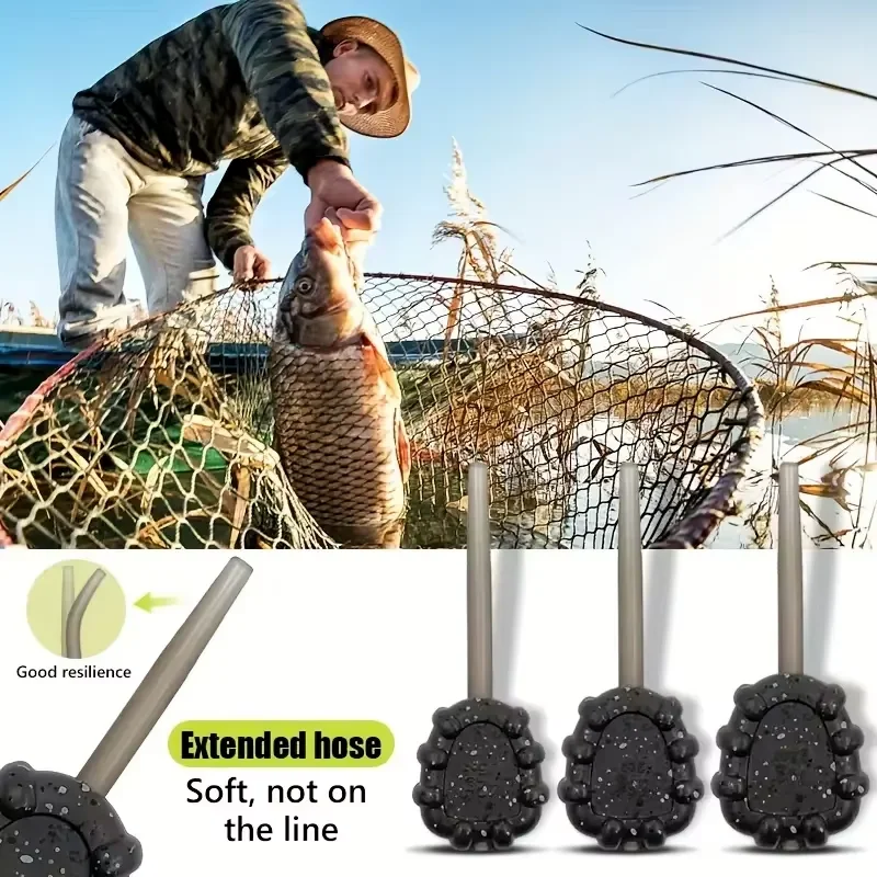 3 قطع أوزان صيد سمك الشبوط (42 جرام/56 جرام/70 جرام/85 جرام) - الرصاص النقي، قلادة تمرير مركزية لتغيير الرصاص السريع، ملحقات الصيد #3