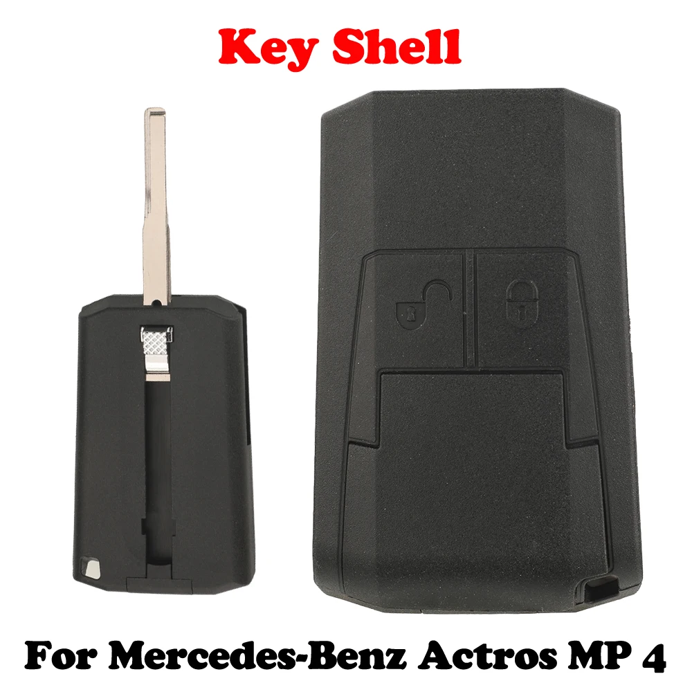

jingyuqin Remote Car Key Shell With HU64 Uncut Blade For Mercedes-Benz Actros MP 4 Key Cover Replacement