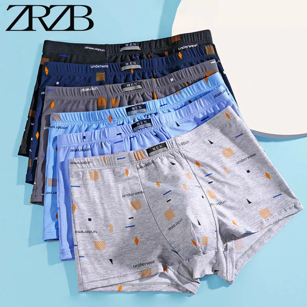 3-6Pcs/Set Men\'s Panties Boxers Men Underpants Sexy Underwear Milk Silk Briefs Breathable BoxerShorts Plus Size L- 5XL