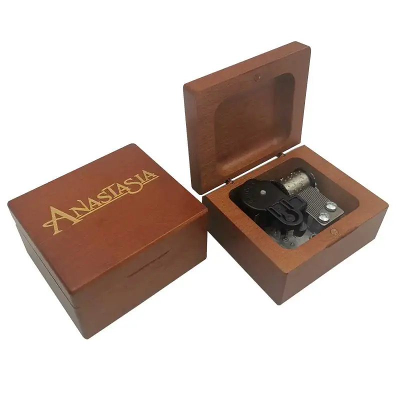 أنيمي أناستازيا صندوق تشغيل الموسيقى الخشب الليزر Windup مرة واحدة على صندوق موسيقي ديسمبر الرجال النساء هدية عيد الميلاد الديكور #3