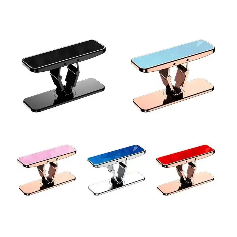 

New Mini Folding Mobile Phone Holder with Back Sticker Portable Lazy Person Ring Holder Metal Rotating Ring Buckle