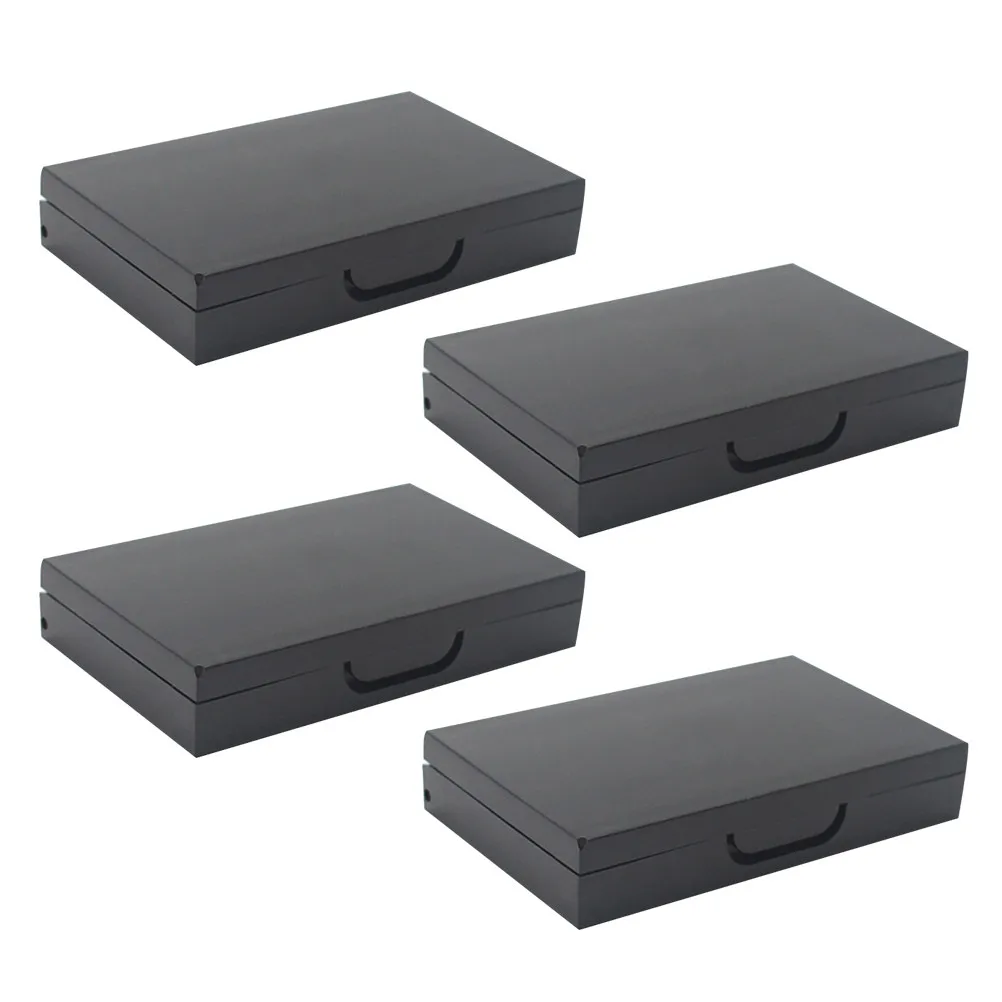 4Pcs Empty Eyeshadow Box Black Mini Size DIY Compartments Easy Carry Daily Travel Makeup Palette Empty Eyeshadow Box