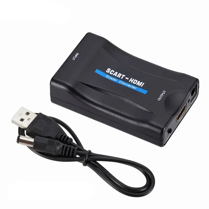 1080P SCART To HDMI/HDMI To Scart  Converter Video Audio Adapter Upscale AV Signal HD Receiver TV DVD