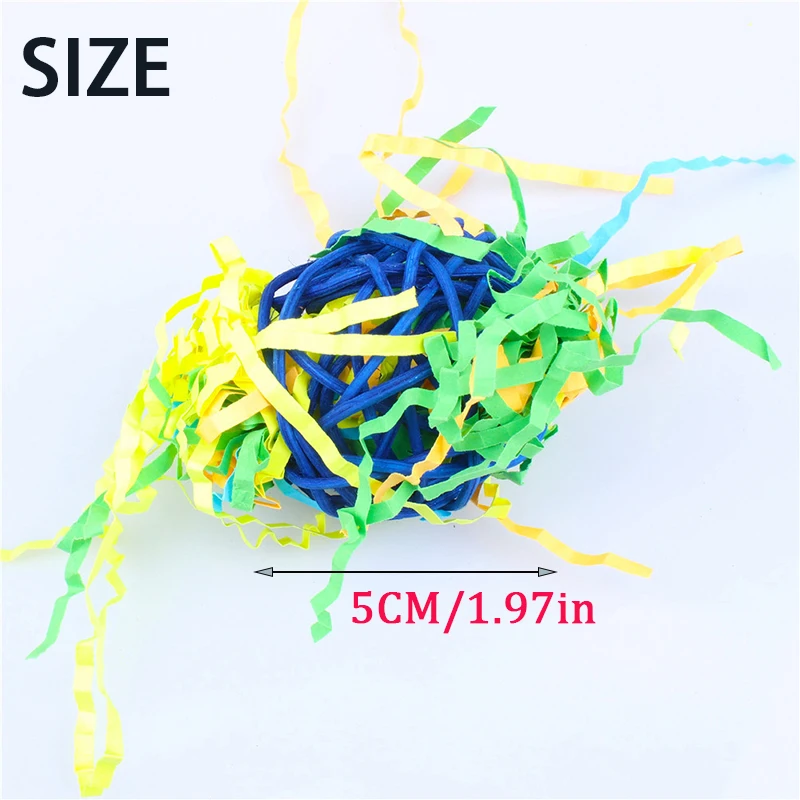 10/5pcs Pet Bird Toys Chewing Toys Bird Rattan Ball Toy For Parrot Budgie Parakeet Cockatiel Chewing Playing Toys Parrot Cages T