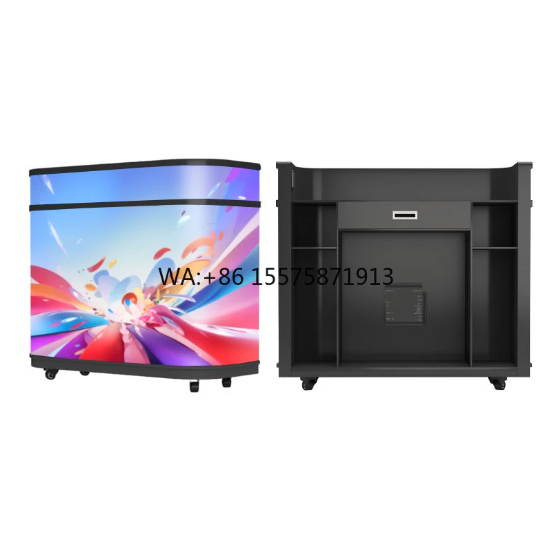 LED Front Desk Display DJ Desk P1.86 P2.5 Shopping Mall Bar Counter Flexible Screen with High Definition Pixel IP43 Waterproof