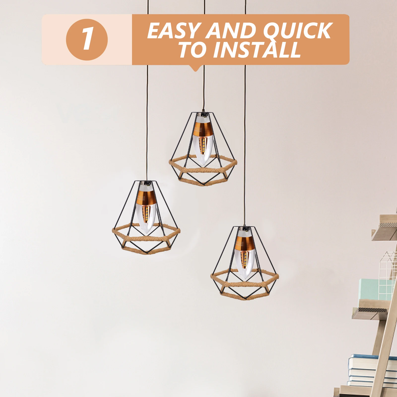 

Handwoven Rope Design Iron Art Pendant Shade E27 Socket Wrought Iron Lampshade Decorative Light Cover For Chandelier Floor Table