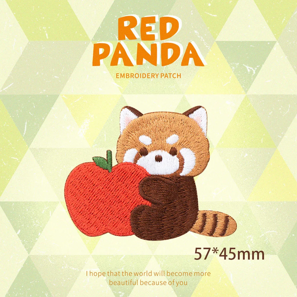 12 Arten niedlichen Tier roten Panda selbst klebende Stick flecken für Kleidung Kinder applikation auf Jeans DIY Kleidung Aufkleber swe – Detail 12