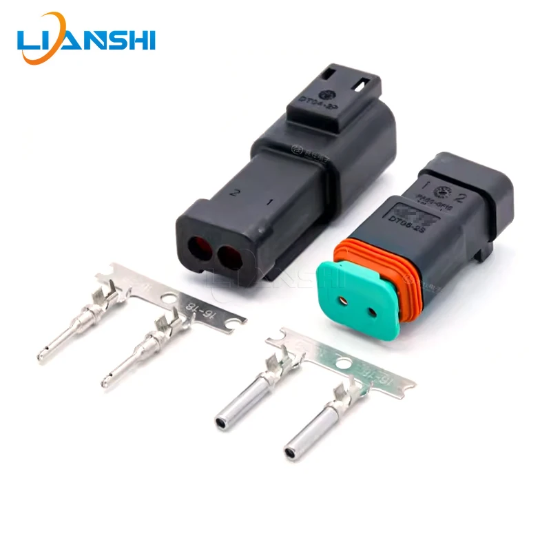 

DT04-2P-E005 Automotive connector Black flat cover Male/Female DT06-2S-E005 connector docking plug