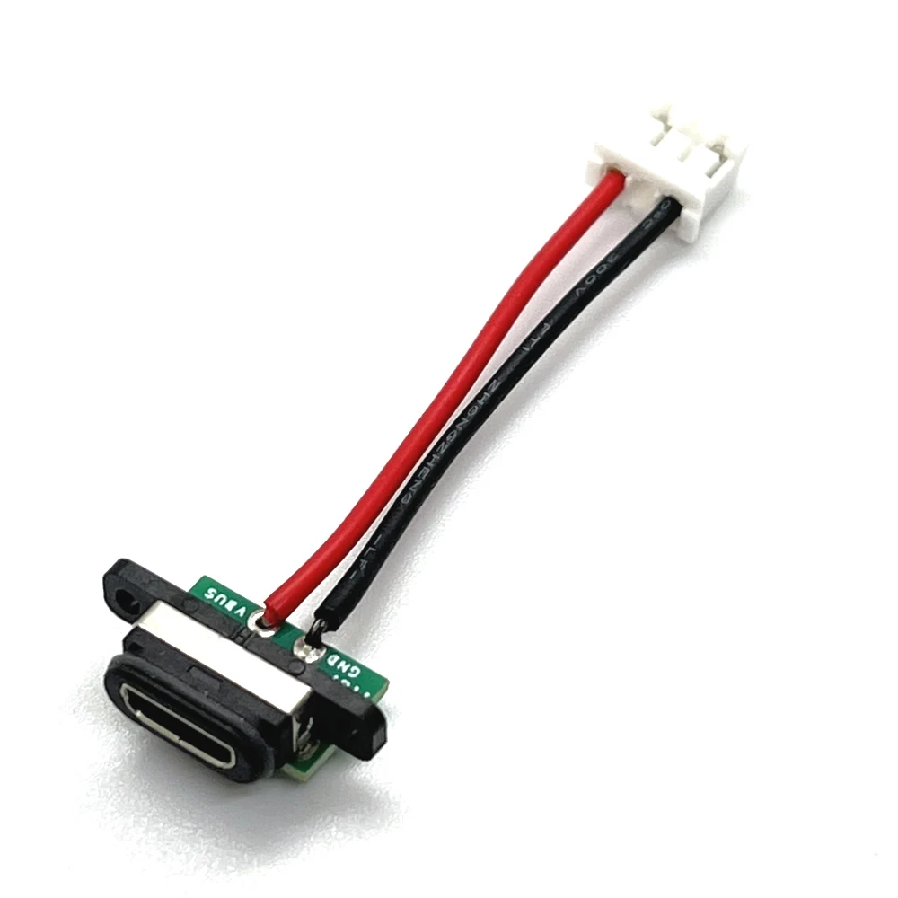 1PCS 5 Pin Micro USB Connector Port Socket Female with Screw Hole Waterproof Power Charging Dock With Cable Terminal