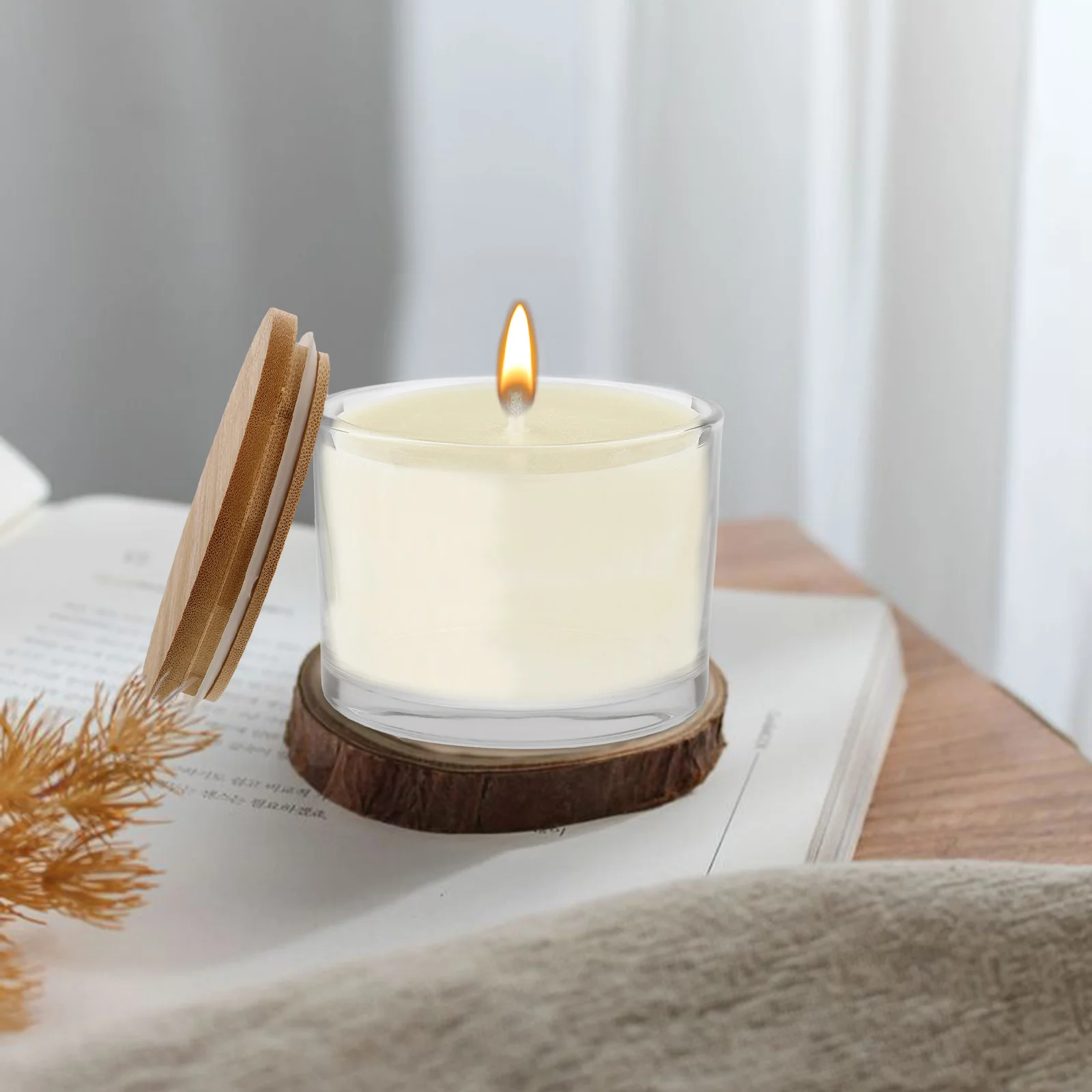 

2Pcs Glass Cups Elegant DIY Empty Tea Light Holders for Table Centerpieces Aromatherapy Containers