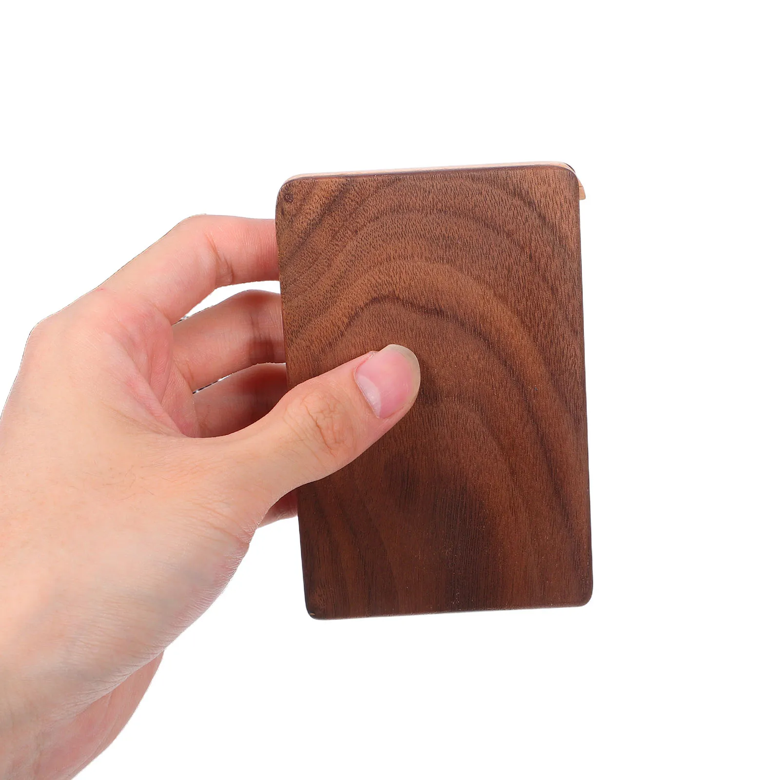 

Business Card Case Cards Display Wood Portable Coffee Wooden Organizer for Desk