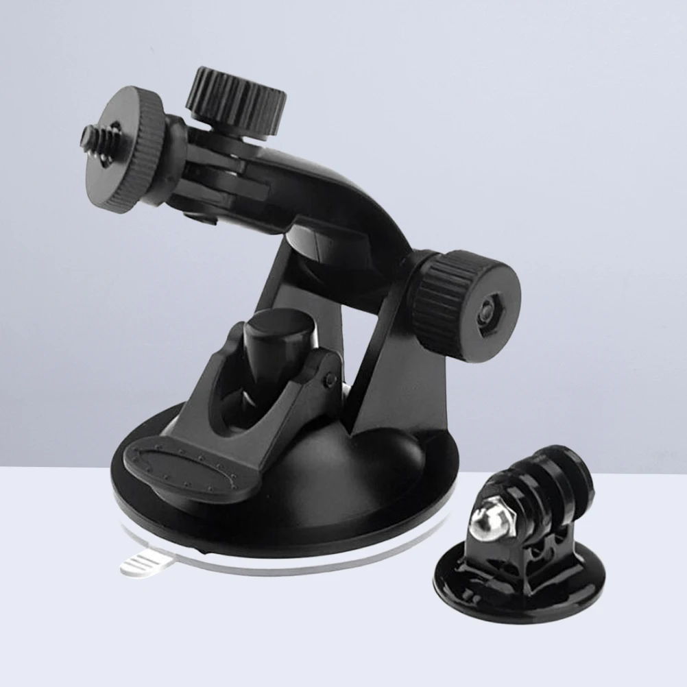 

2 Pcs Suckers Suction Cup Adapter Mount for 4 Dash Cam Bracket 3 Black Tripod Swivel 5