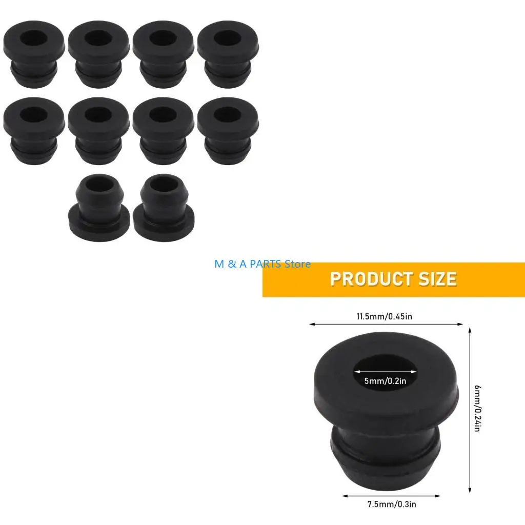 U1JF Replacement Accessories Stove Grommets Scratchproof Grates Grommet Stove Parts Heat Resistant Rubber Grommets