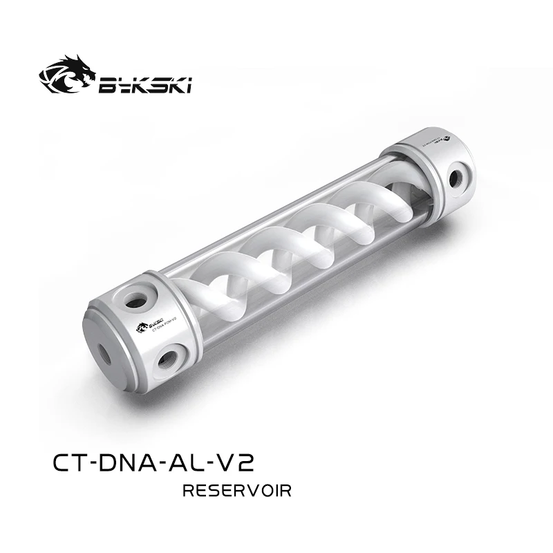 Bykski CT-DNA-POM-V2 DNA Cylindrical Reservoir Res POM T Virus Spiral Water Tank PC Cooling Cooler 12V/5V RGB 190/260mm