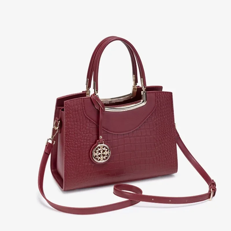 Fashionable Bucket Leather Crossbody Bag - Women's Shoulder Bag With Drawstring Closure & Front Pocket