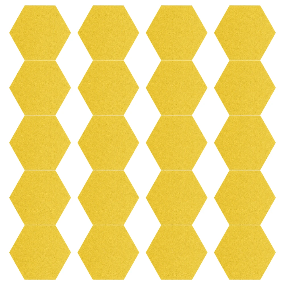 

20Pcs Hexagon Felt Soundproof Bulletin Boards Acoustic Wall Panels Memo Board Display for Home Office Photo Decor