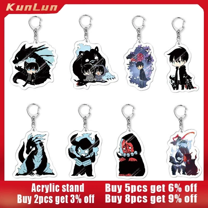 

Solo Leveling Korean Anime Peripherals Full Acrylic Keychain Collectible Backpack Key Ring Birthday Gift for Boyfriend Boy Toy
