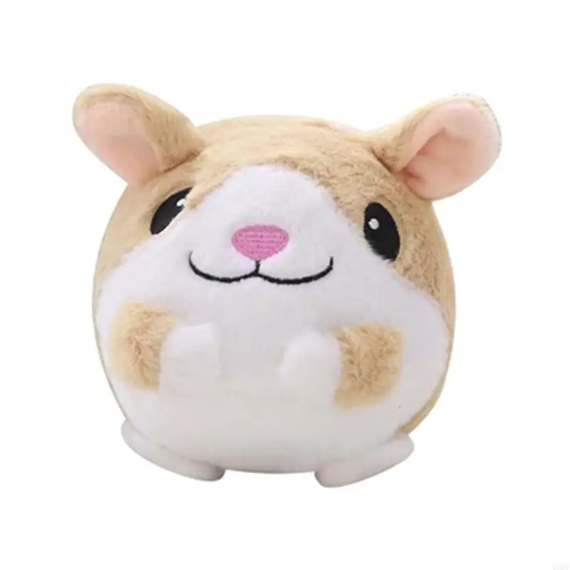 95EAE PET ROUNCING BALL BALL CARDOON Pig Dog do lalki USB Plush Electric Plush Bating Sing dla dzieci