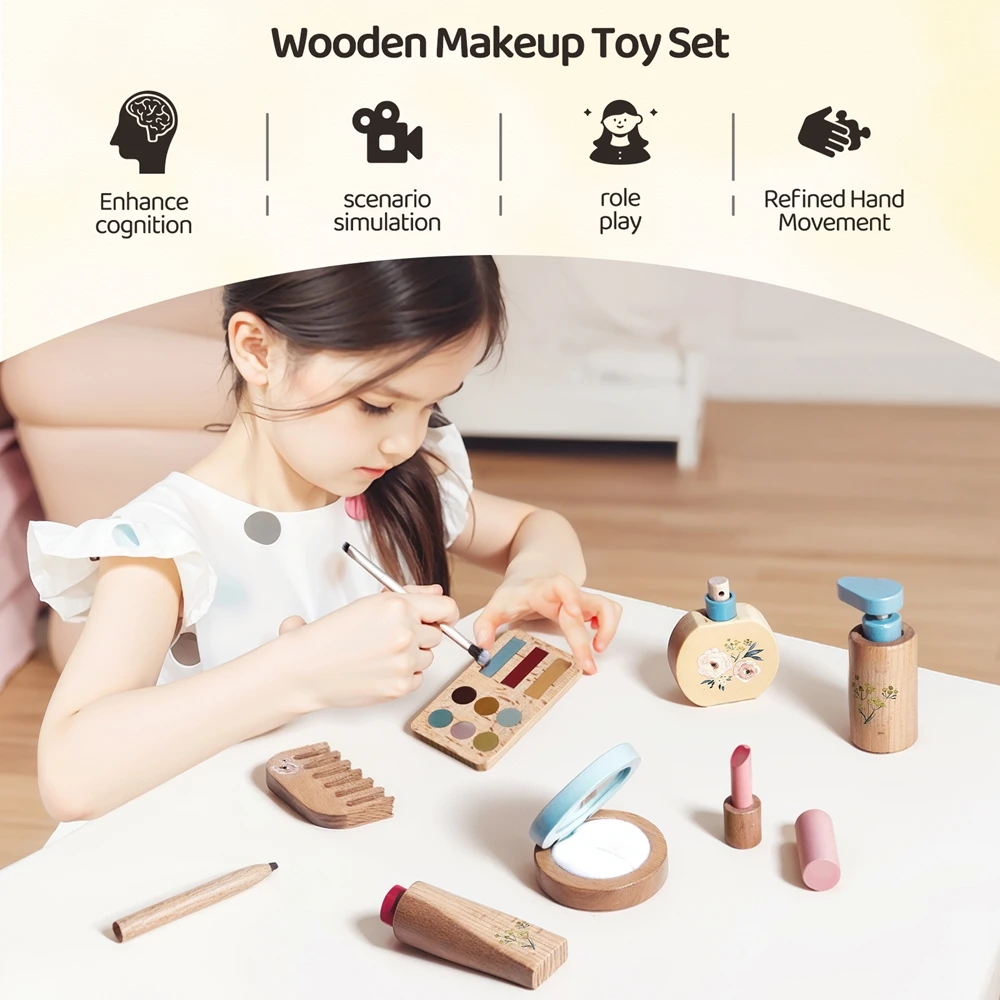 Girl Toys Cosmetics Set Hairdresser Pretend Makeup Toys Girl Toys Play House Simulation Make up Toys for Girl 7 Years Toys Gifts