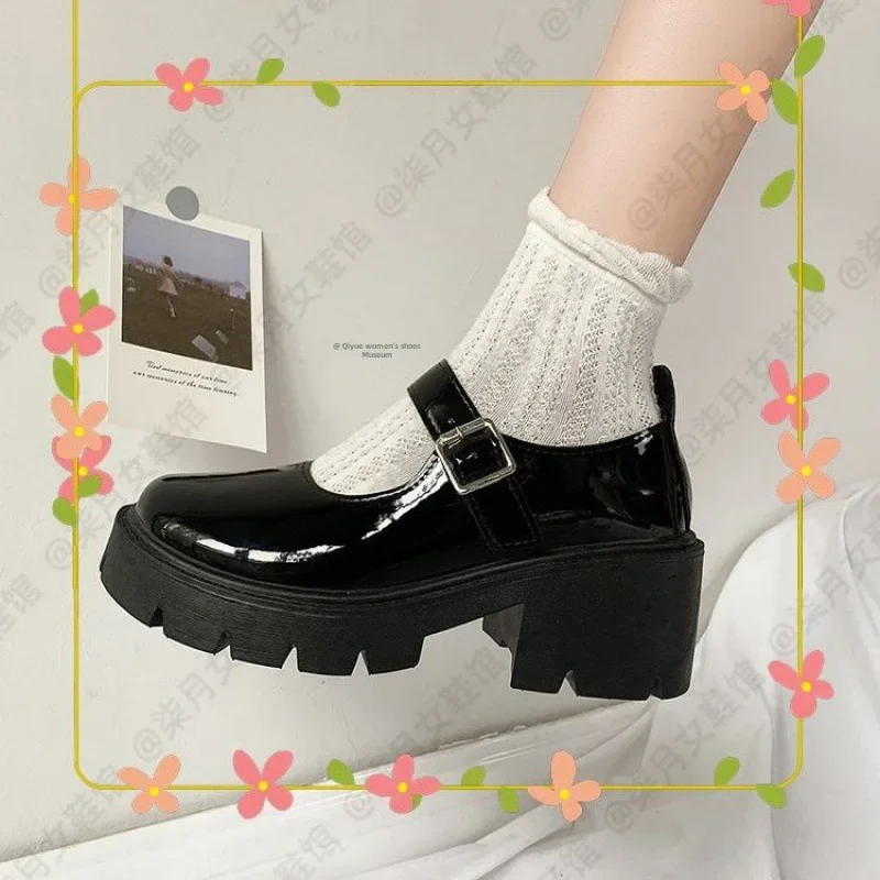 Preppy Style Women's Flats Versatile Summer Shoes Basic Black Loafers Japanese Style Casual Shoes For Females