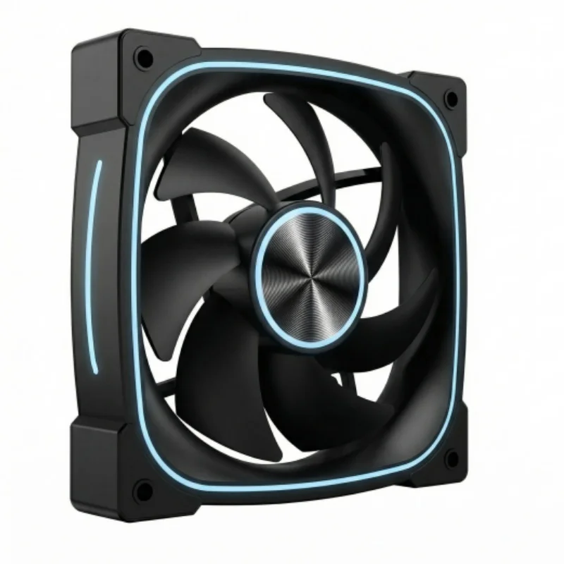 Starlink Ice Blue Glowing CPU Cooler Fan with LED Light Effect Computer Main Host Case Fan for Desktop Computers view 4
