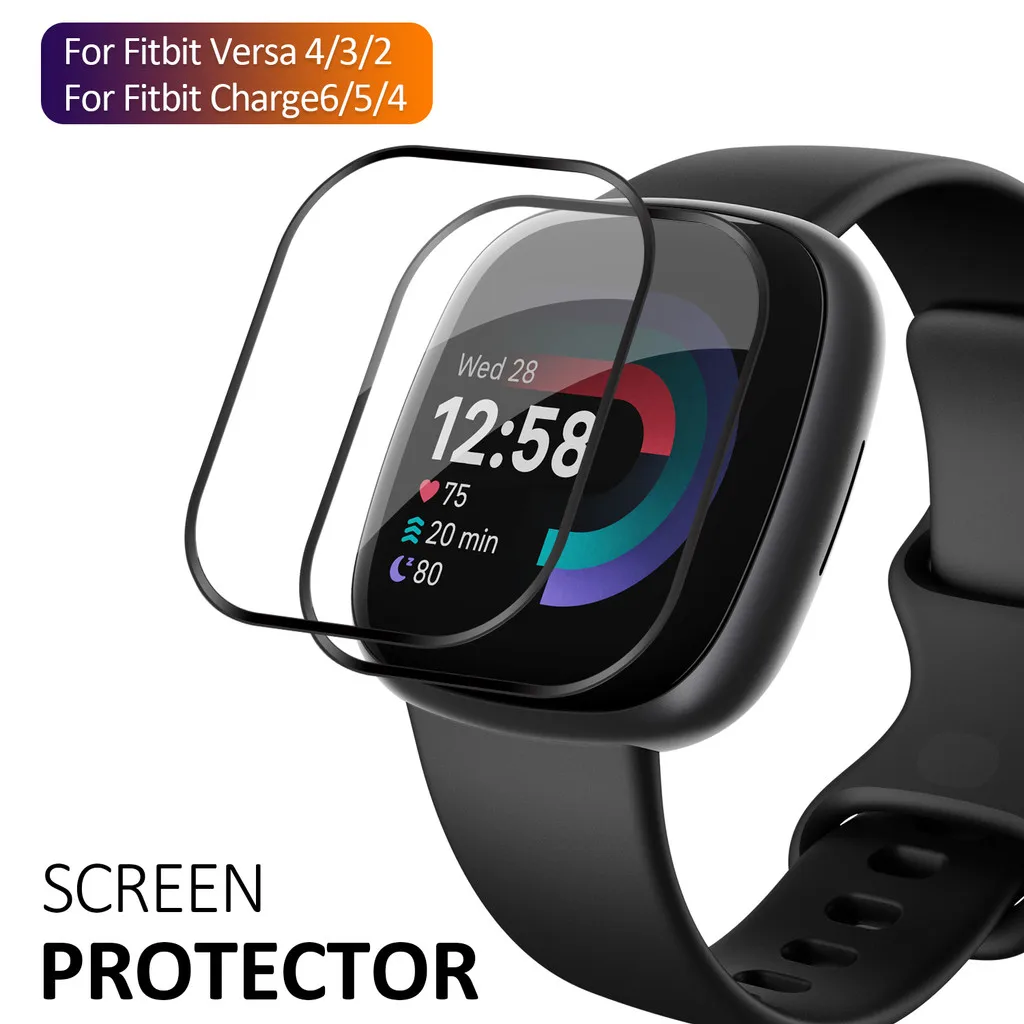 1-5PCS for Fitbit Versa 4 Charge 6/5 Screen Protector Film 3D Full Curved PMMA Flexible Composite Film Cover for Fitbit Charge6