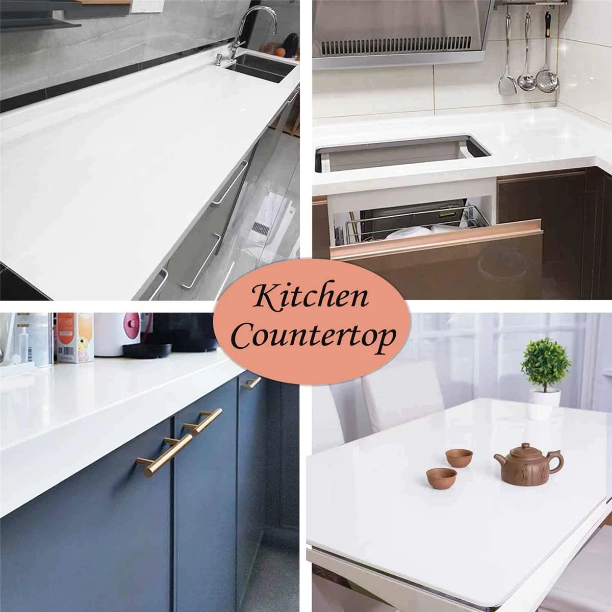 Marble Waterproof Wallpaper for Kitchen Cabinets Bathroom Decor Kitchen Foil Renovation Self Adhesive Oil Proof Stickers