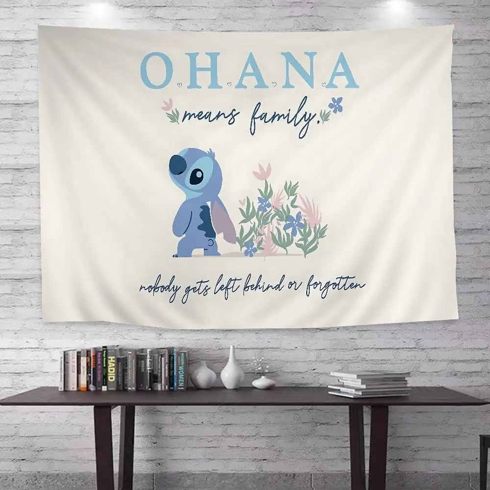 Cute S-Stitchs Cartoon Tapestry Art Science Fiction Room Home Decor Wall Hanging Sheets