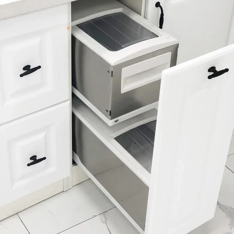

Cabinet Rice Bucket Surface Storage Box Pull-out Rice Pot Noodle Jar Rice Box Damping