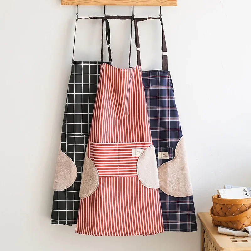 Apron home kitchen thin section summer ultra-thin female fashion waterproof and oil-resistant cute Japanese Korean version