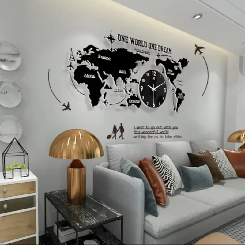 &Black Yellow Wall Clock Unique Designer Upgrade Modern Aesthetic Digital Wall Clock Art Nordic Horloge Murale Home Decor Items