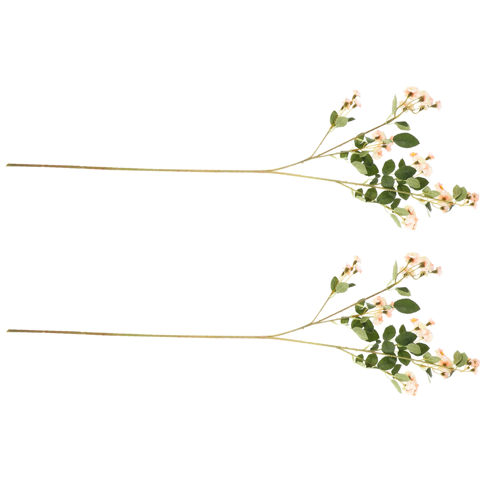 

2 Pcs Artificial Roses Room Table Decor DIY Flower Arrangement Home nament Fake Stems Lifelike Simulation