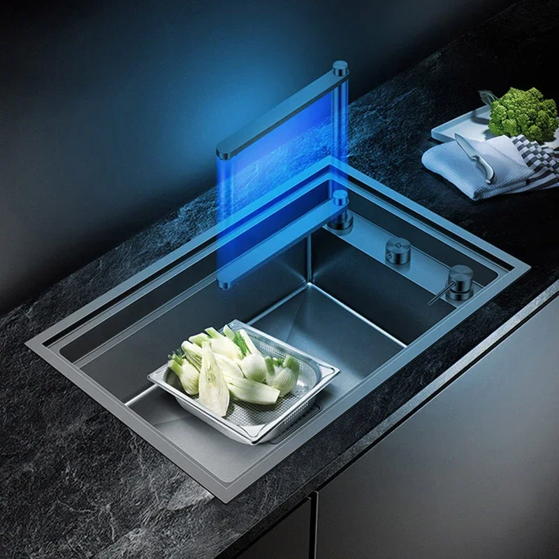 ASRAS Lifting Faucet Hot And Cold Water And Filter Water Three-In-One Independent Switch Control Kitchen Taps