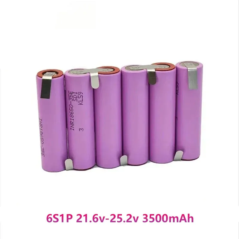 3S1P 3S2P 4S2P 4S1P 5S1P 5S2P 6S1P 8.4V 3.7V 10.8V 18V Battery 16.8V INR18650 35E 3500mAh Suitable for 18V Screwdriver Battery