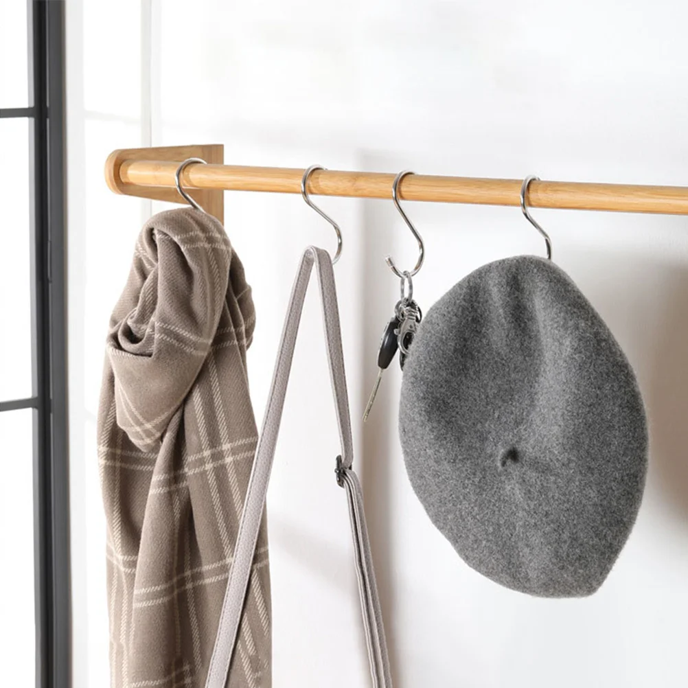 

12Pcs S Shape Over Door Hooks Stainless Steel Organizer Hanger Rack for Towels Bags Coats Kitchen Bathroom