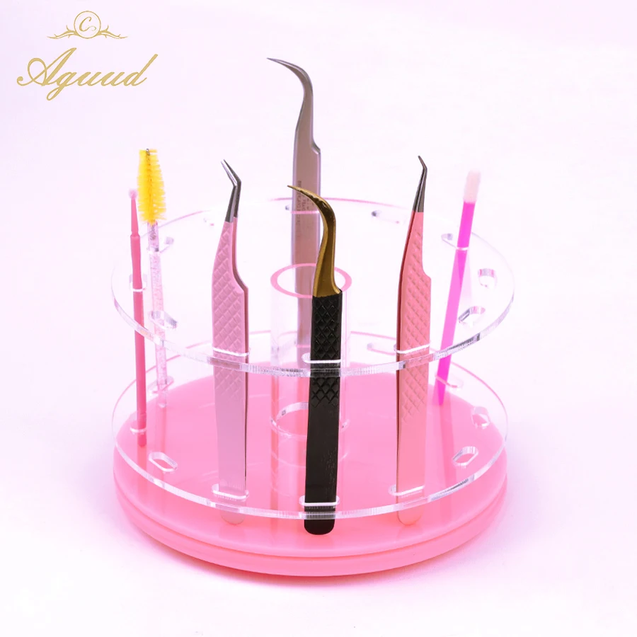 Wimper Pincet Stand Sheelf Houder Lash Pincet Opbergdoos Ronde Pincet Display Organizer Case Pincet Houder