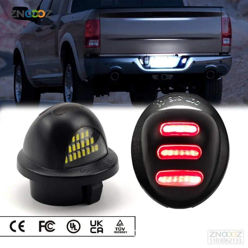 2PCS LED License Plate Light Lamp Assembly Replacement For Ford F-150 F-250 F-350 F-450 F-550 Ranger Explorer F37Z-13550-AA