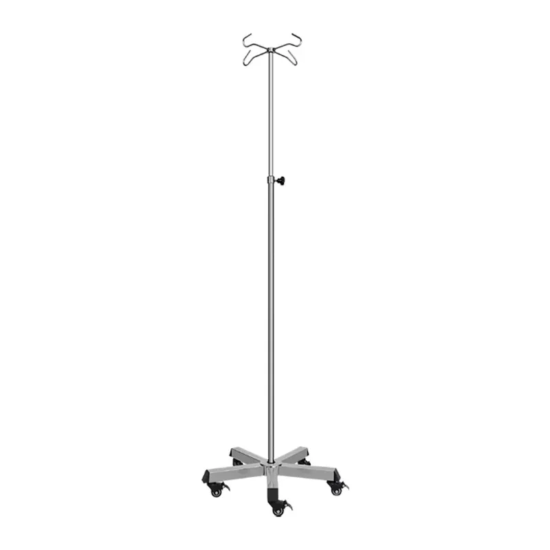 Mobile Foldable Hospital Medical IV Pole Stand Adjustable Infusion Stand Convenient Durable Drip Stand