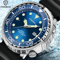 FOXBOX Original Brand Luxury Mens Watches Military Sports Waterproof Watch For Men Fashion Silicone Date Quartz Wristwatch