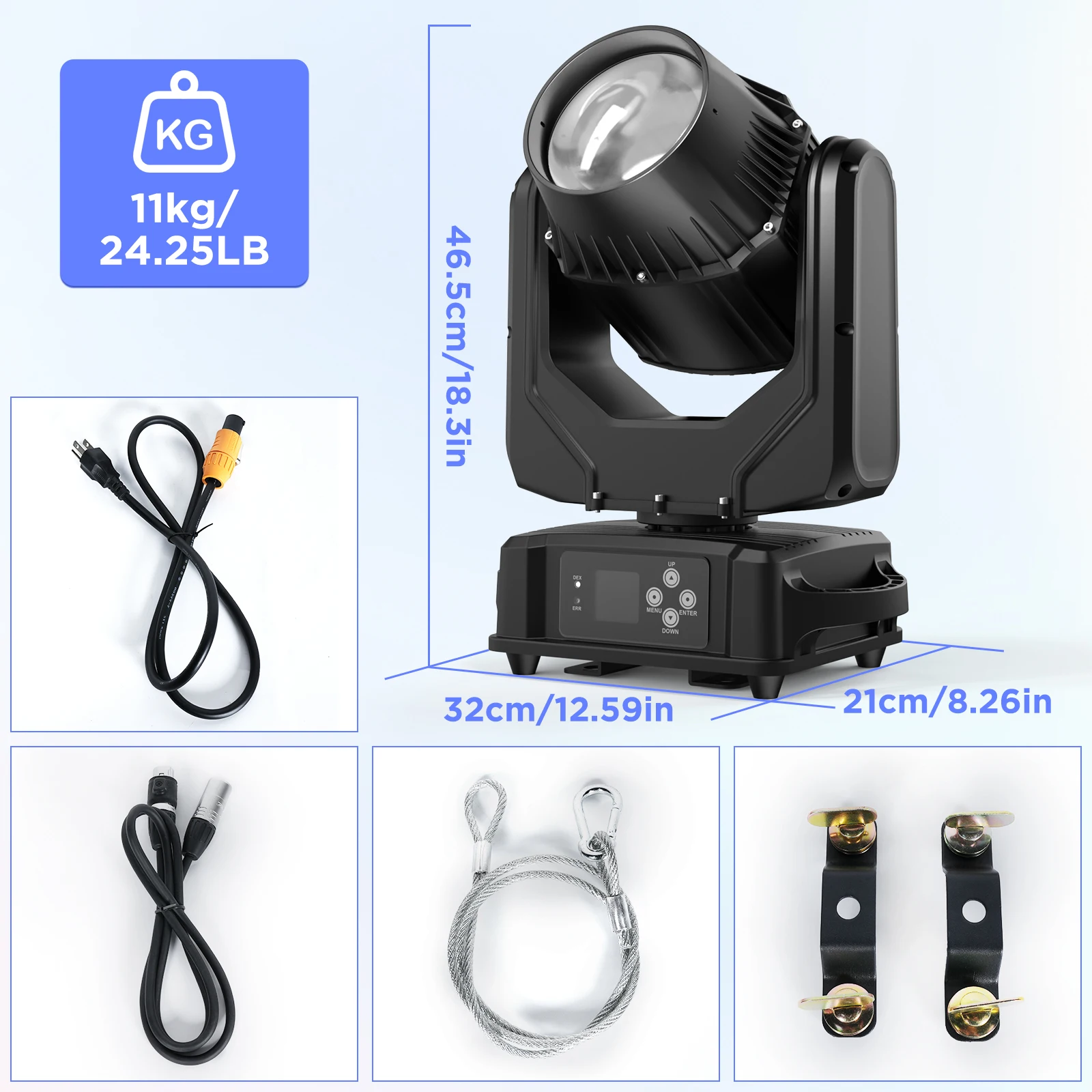 250W LED Moving Head Light Beam Waterproof Stage Effect Lighting Projector DMX512 for Disco Party Concert Church Wedding Theater