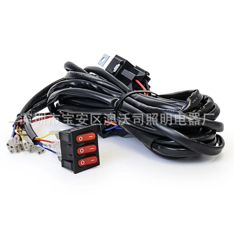 Kfz-Teile Geländewagen für Wrangler, modifizierte eins bis zwei 4-adrige LED-Arbeitsleuchte, geeignete Schalter-Drahtgruppe