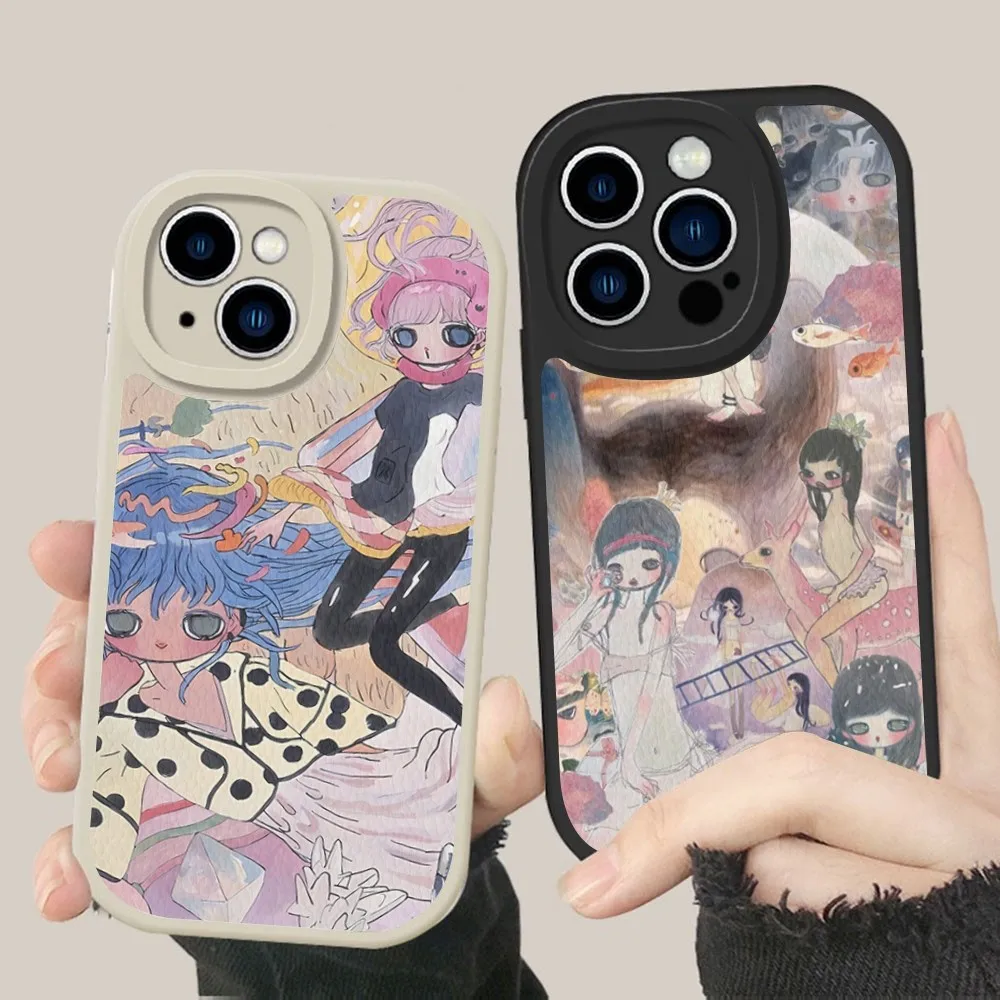 A-Aya T-Takana Art Phone Case Hard Leather For iPhone 16 15 14 13 12 Mini 11 14 Pro Max Xs X Xr 7 8 Plus Fundas