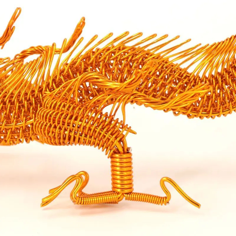 Aluminium Wire Hand-Woven,Chinese Dragon Model,Metal Wire,Ethnic Crafts,Creative Gifts,Ornaments